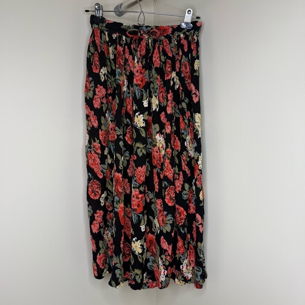 Vintage Principles Floral Maxi Skirt | 1980s Rare find | Cottagecore Rose Design